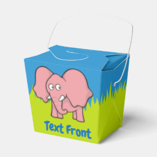 Pink-Elefanten-Cartoon-Gefälligkeitsbox Geschenkschachtel