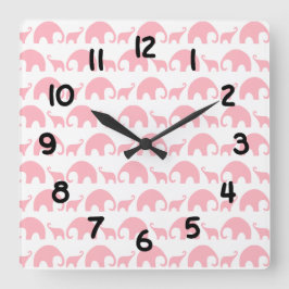 Pink Elefantenbaby Girl Kinderzimmer Uhr