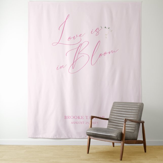 Pink Elegant Brautparty Backdrops Banner Wandteppich (Beispiel)