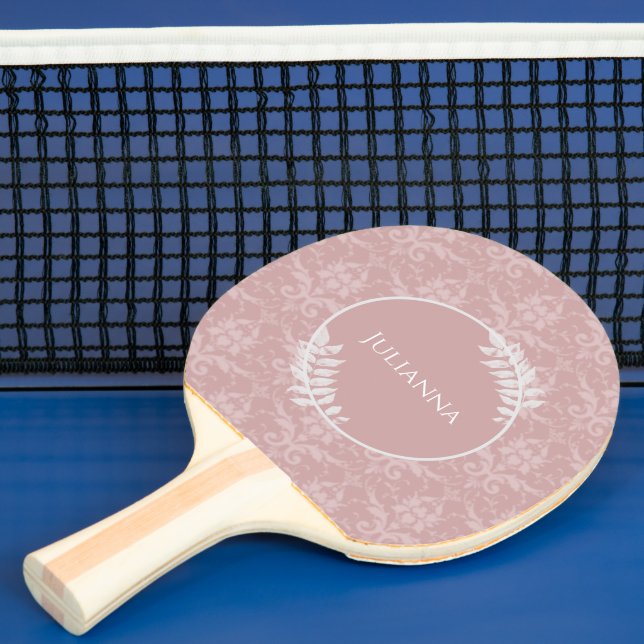 Pink Elegant Damask Ping Pong Paddle Tischtennis Schläger (InSitu)