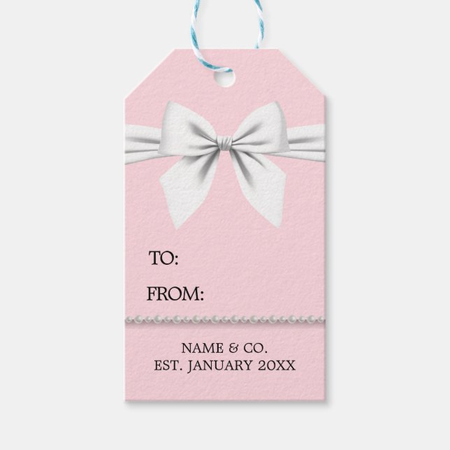 Pink Elegant Glam Tiffany Veranstaltung Danke, Hos Geschenkanhänger (Vorderseite)