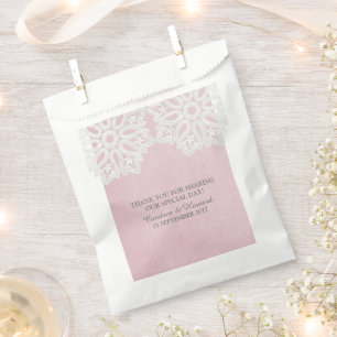 Pink Elegant Lace Fevor Bags Geschenktütchen