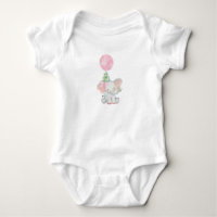 Pink Elephant Baby Bodysuit
