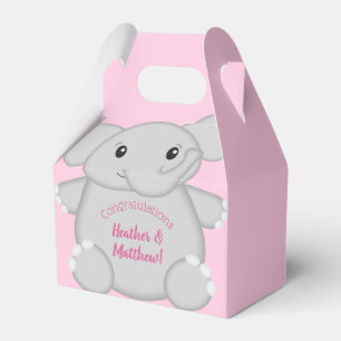 Pink Elephant Baby Dusche Geschenkschachtel