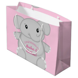 Pink Elephant Baby Dusche Große Geschenktüte