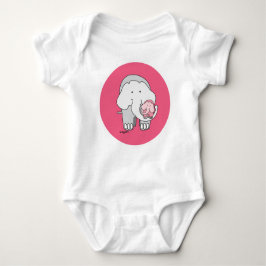 Pink Elephant Baby Strampler