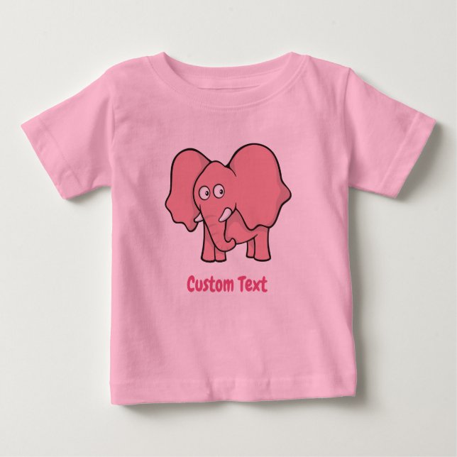 Pink Elephant Baby T - Shirt (Vorderseite)