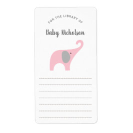 Pink Elephant Babydusche Buchzeichen