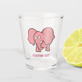 Pink Elephant Cartoon Schnapsglas
