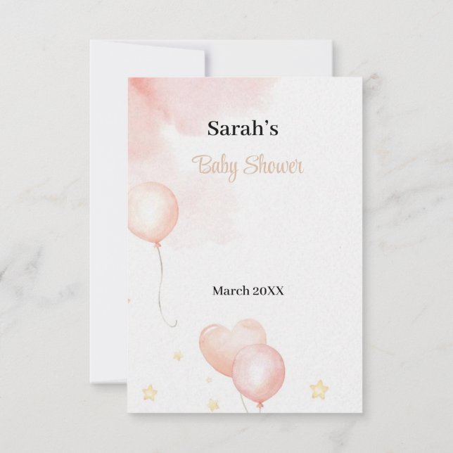 Pink Elephant Danke Karte (Rückseite)