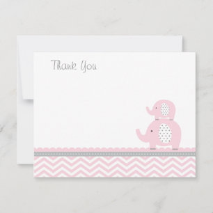 Pink Elephant Danke Karte