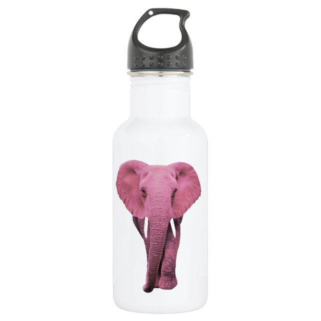 Pink Elephant Edelstahlflasche (Vorderseite)