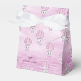 Pink Elephant Hot Air Balloon Gefallen Box Geschenkschachtel