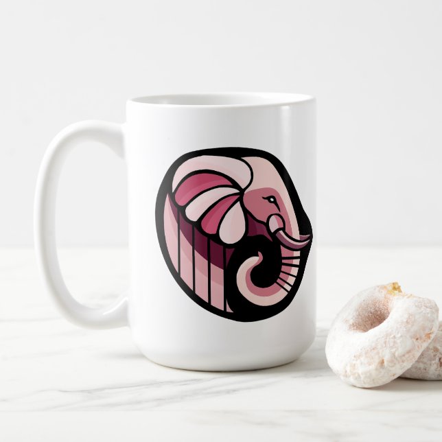 Pink Elephant Kaffeetasse (Mit Donut)