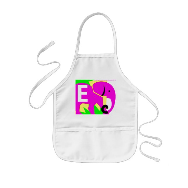 "Pink Elephant" Kinderschürze (Vorne)