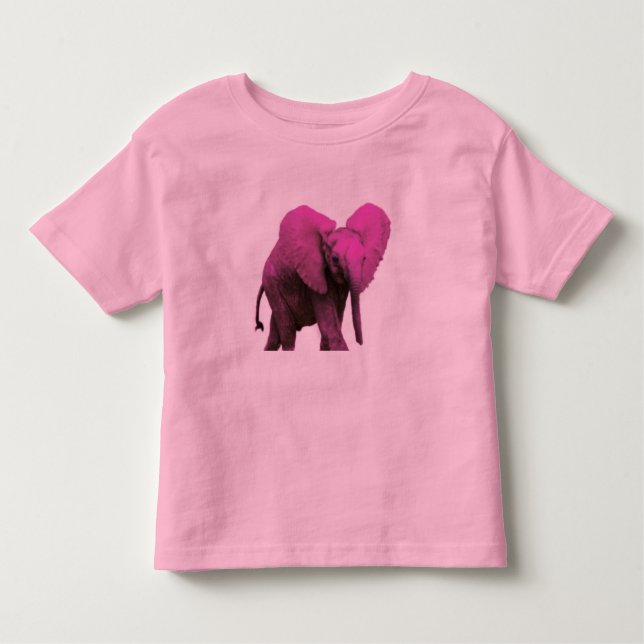 Pink Elephant Kleinkind T - Shirt (Vorderseite)