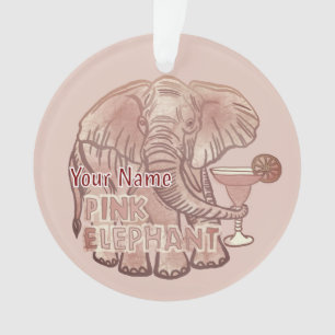 Pink Elephant Ornament