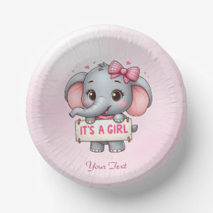 Pink Elephant Paper Bowl Pappteller