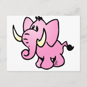 Pink Elephant Postkarte