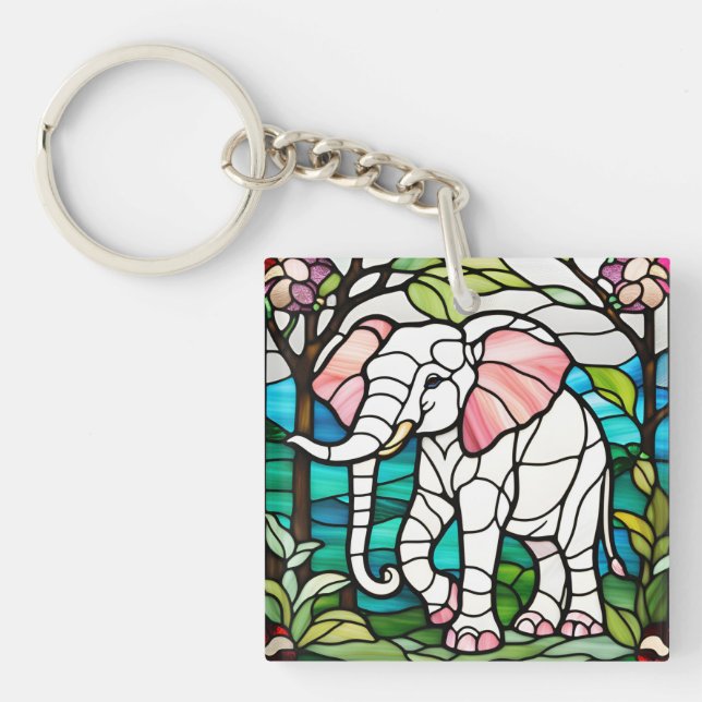 Pink Elephant Schlüsselanhänger (Vorderseite)