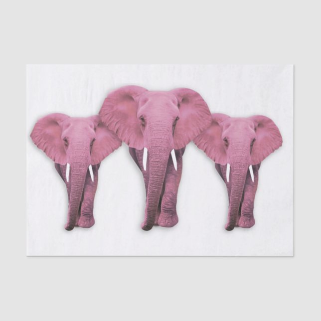 Pink Elephant Seidenpapier (Vorderseite)
