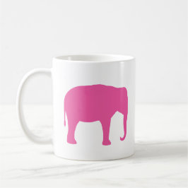 Pink Elephant Silhouetten Tasse