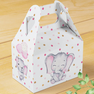 Pink Elephant Watercolor Geschenkschachtel