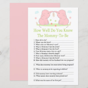 Pink Elephant Wie gut kennen Sie Babydusche?