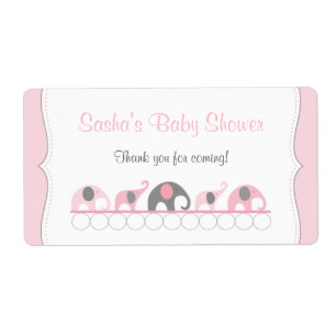 Pink Elephants Baby Dusche Wasser Flasche oder Gef