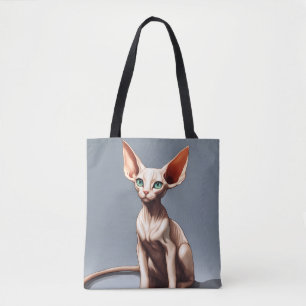 Pink Elf Sphynx Katzengraue Tasche Einkaufstasche