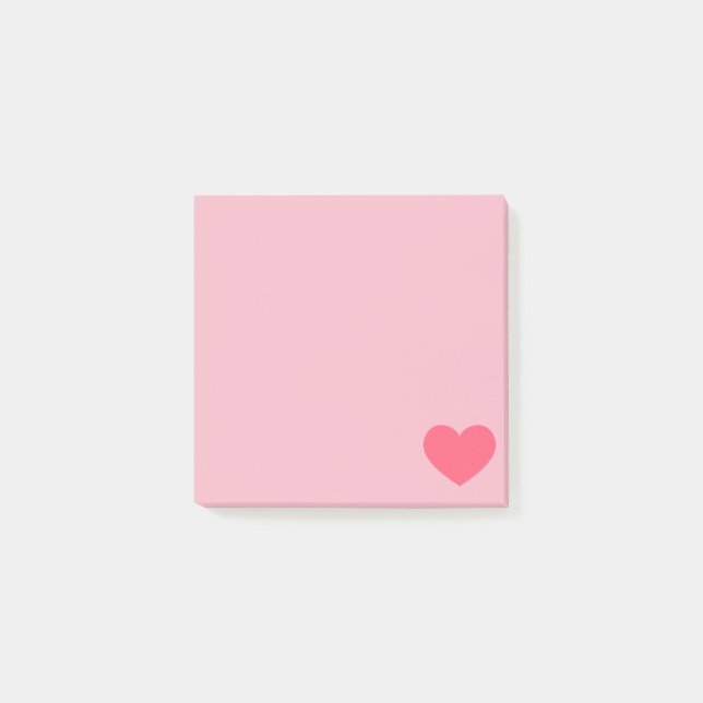 Pink Emoji Heart Post-it Klebezettel (Vorderseite)
