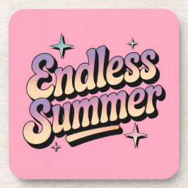 Pink Endless Summer Script Untersetzer Set
