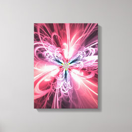 Pink Energy Butterfly Fractal Art Leinwanddruck