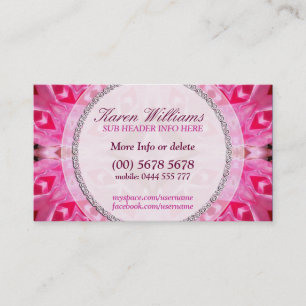 Pink Energy New Age Holistic Business Card Visitenkarte