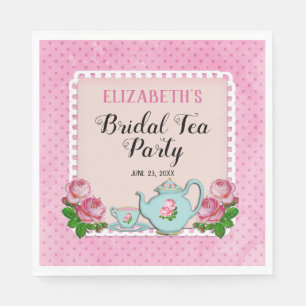 Pink English Hütte Style Bridal Tee Party Dusche Serviette