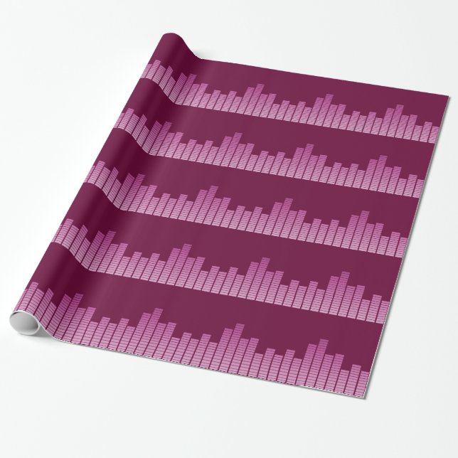 Pink Equalizer Geschenkpapier (Ungerollt)