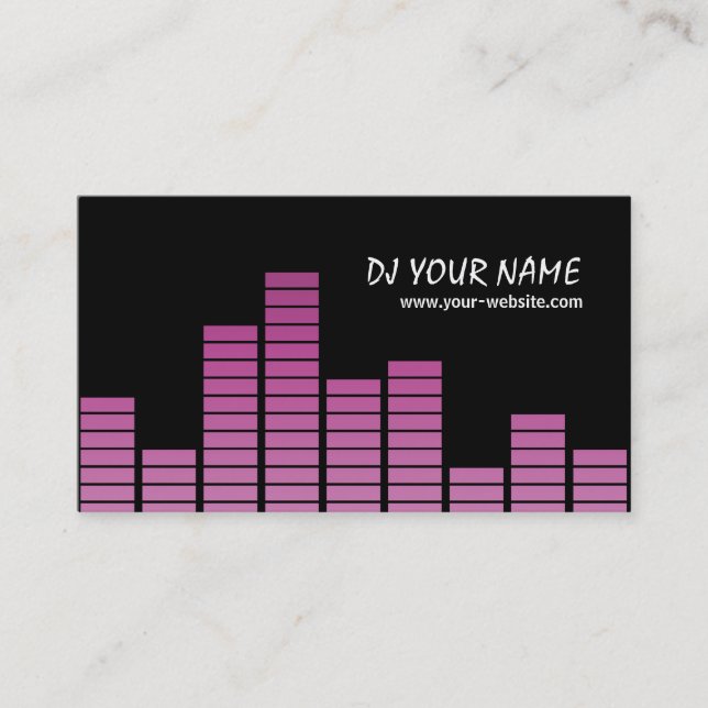 Pink Equalizer Visitenkarte (Vorderseite)
