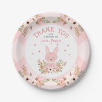 Pink etwas Bunny Floral Girl Geburtstag