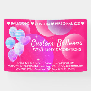 Pink Event Planner Zuhause Hochzeitsballons Banner