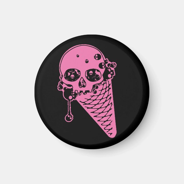 Pink Evil Ice Creme Cone Magnet (Vorne)