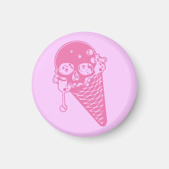 Pink Evil Ice Creme Cone Magnet (Vorne)