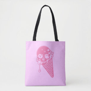 Pink Evil Ice Creme Cone Tote Beutel