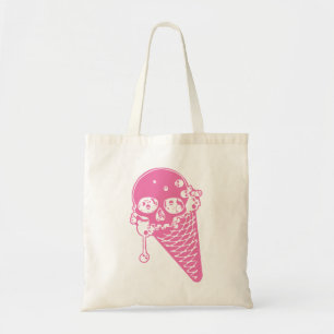 Pink Evil Ice Creme Cone Tote Beutel Tragetasche