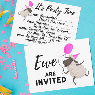 Pink Ewe Seid Eingeladen Party Für Jeden Anlass Einladung