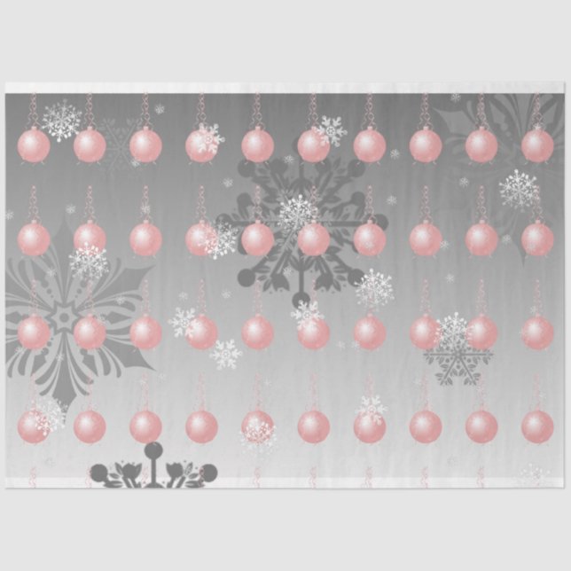 Pink Extravagantes Weihnachtsgeschmuckpapier Seidenpapier (Vorderseite)