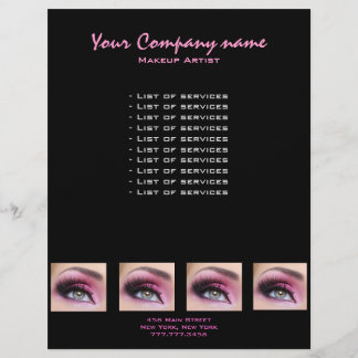 Pink Eyeshadow Long Lashes Wimpern Wimpernschlag W Flyer