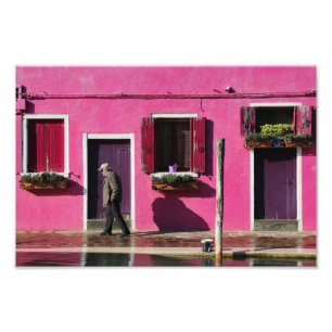 Pink Facade, Burano-Inseln Fotodruck