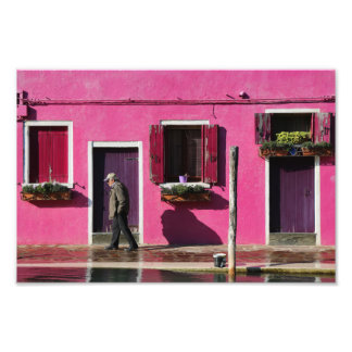 Pink Facade, Burano-Inseln Fotodruck