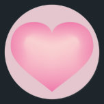 Pink Fade Heart Runder Aufkleber<br><div class="desc">Dieser runde Aufkleber weist ein formschön rosa Herz mit einer weiß gekalkten Mitte auf. Klicken Sie auf "Anpassen", um das rosa verblassende Herzbild neu zu vergrössern/neu positionieren, die Hintergrundfarbe zu ändern und/oder personalisierten Text hinzuzufügen. Geeignet für Babymädchenduschen, Taufen, Geburtstagspartys, Verlobungsfeiern, Brautparty, Probe-Dinner, Hochzeit, Jubiläum oder Valentinstag Gastgeschenke. Kann als feierliche...</div>