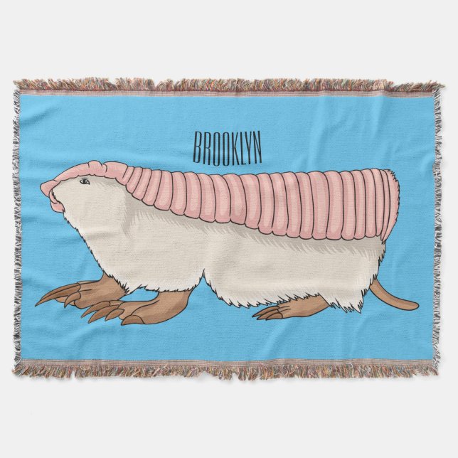 Pink fairy armadillo cartoon illustration decke (Vorderseite)